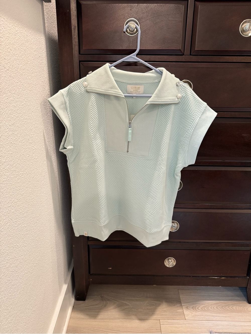 Simply Southern Mint Green Sleeveless Half-Zip Pullover